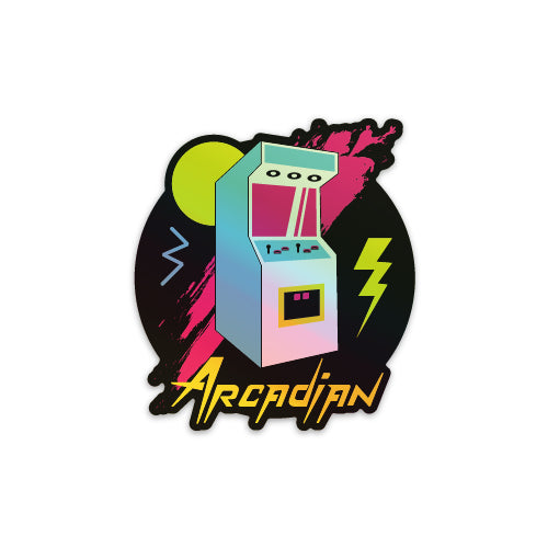 Arcade-ian Holographic Die Cut Sticker