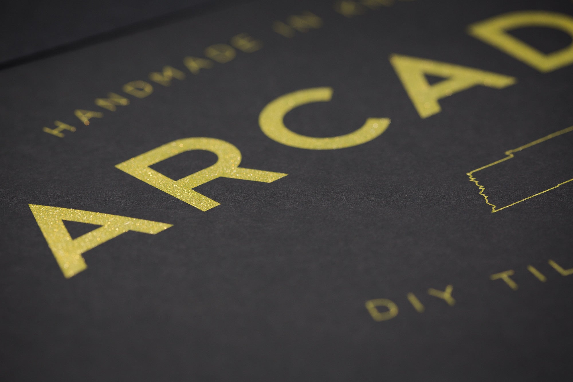 Hand Printed Poster w/ Metallic Gold Ink (Limited) - Arcadian Grooming: Pomade, Beard Care, Men's Grooming Supplies